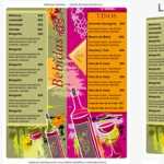 Plantilla para Menú Carta de Vinos
