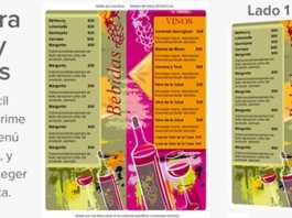 Plantilla para Menú Carta de Vinos