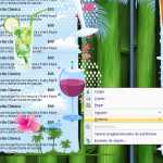 Menú Carta para Bebidas