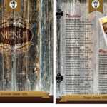 Carta menú de Restaurante internacional plantilla Word