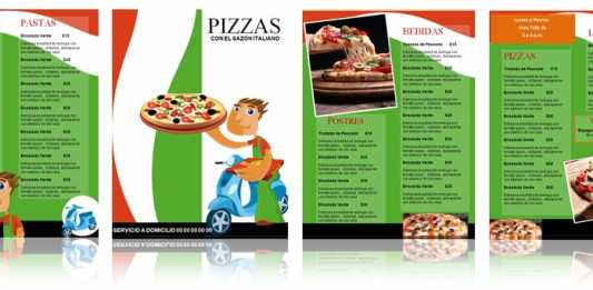 Plantilla para menú de Pizzas – Pizzería