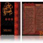 Plantilla para Menu de Comida China