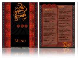 Plantilla para Menu de Comida China