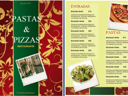 Plantilla para Menú de Restaurante Italiano