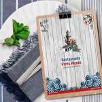 Plantilla para menú de Restaurante marino